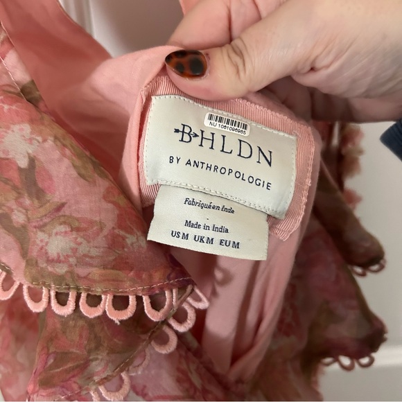 Anthropologie BHLDN Landon Organza 3D Ruffle Floral Maxi Dress - Picture 8 of 10